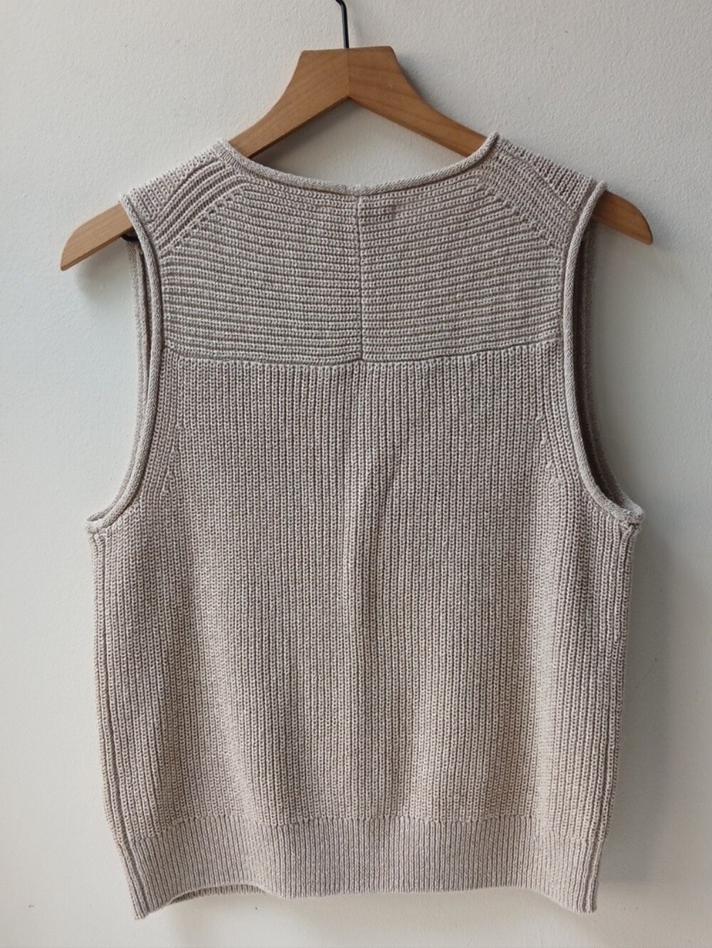 Alex Mill Eldridge Button Front Sweater Vest Oatmeal Women's Medium - Picture 3 of 6